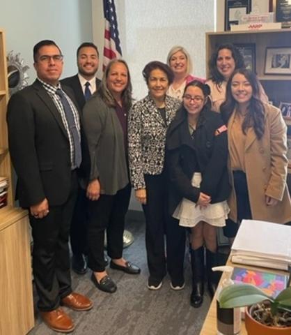 Picture two of two of families with SELPA members. Families got the opportunity to speak to Assembly Members and ask for their support for students in special education.